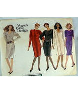 Vintage Vogue 2326 Slimming Dress 12 14 16 UNCUT FF Basic Easy - £6.61 GBP