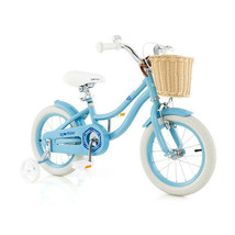 14&quot; Kid&#39;s Bike with Training Wheels and Adjustable Handlebar Seat-Blue -... - £119.90 GBP