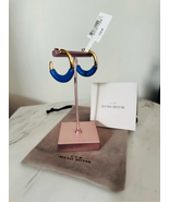 Alexis Bittar Retro Memphis 14K Yellow Goldplated Half-Hoop Earrings, Bl... - $157.28 CAD