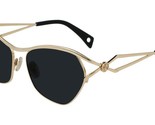 NEW Lanvin LVN 114S 710 Gold Sunglasses with Grey Lenses - $128.65