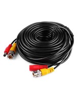 60FT Black BNC Plug Play Video Power Cable 4K HD CCTV Security System - $3.95