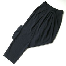 NWT MM. LaFleur Conway 1.0 in Navy Blue Sable Crepe Draped Wide Leg Pants 0 - £57.54 GBP