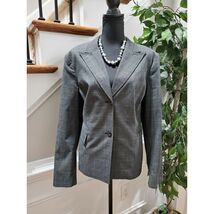 Style &amp; Co Women Gray Lined Polyester Long Sleeve Button Stretch Blazer ... - $26.73