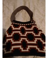 Shoulder Handbag Multicolor Hobo Purse Aztec Geometric Burgundy &amp; White - $275.45 MXN