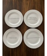 Set Of 4 Pottery Barn COCKTAIL Snack Lunch Plates 7 5/8&quot; Appetizer Dessert - $19.11 CAD