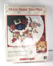Dimensions Kit 8444 Lucy Rigg Lucy Bear Merry Bears Christmas Tree Skirt VTG Kit - £31.59 GBP