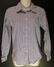 The Limited Long Sleeve Button Down Shirt Blue &amp; White Cotton Blend Size XS - £15.89 GBP