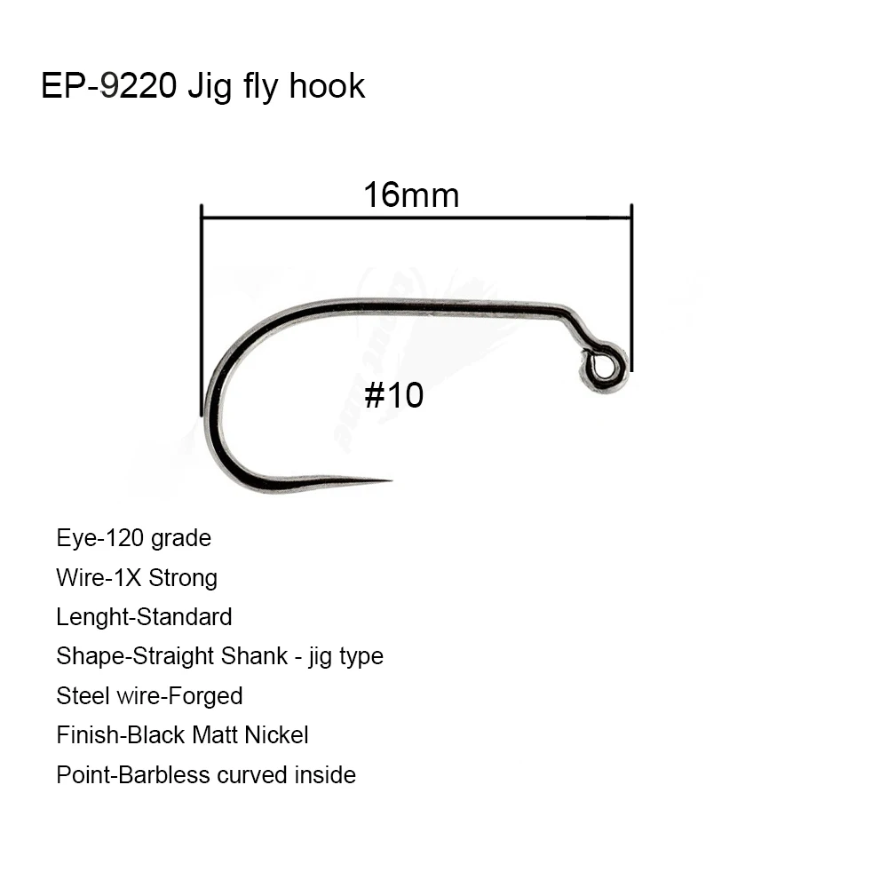 Eupheng Plus 25pcs 50pcs EP-9220 Jig Hooks Competition Fly Fishing Hook Nymph Ho - £29.05 GBP