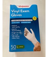 ( LOT OF 3 ) Walgreens Vinyl Exam Gloves ( 50 gloves ) LARGE Power-free ... - $38.99
