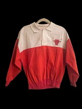 Vtg 90s College Concepts CHICAGO BULLS Long Sleeve Shirt Cotton Pullover Adult M - £50.26 GBP