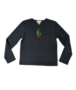 M &amp; C Sportswear Black Christmas Novelty Cotton Blend Long Sleeve Top Wo... - £7.14 GBP