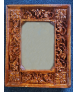5x7 Ornate Picture Frame with a Unique Design Carved Directly in Wood - $837.00 MXN