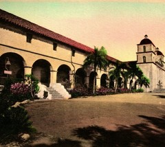 Santa Barbara Mission California CA Hand-Colored UNP 1910s DB Postcard Unused - £2.94 GBP