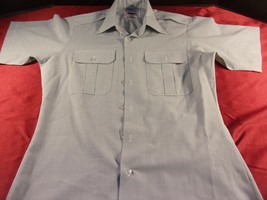 PROPPER MEN Green Army Regulation Dress Shirt Short Sleeve  SIZE 15 1/2 ... - £19.37 GBP