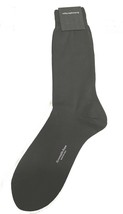 Ermenegildo Zegna Men Dark Grey Cotton Italy Dress Plain Demi Socks Size M 2X - £19.97 GBP