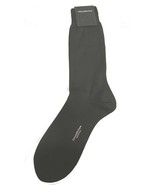 Ermenegildo Zegna Men Dark Grey Cotton Italy Dress Plain Demi Socks Size... - £19.74 GBP