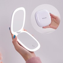 Compact LED Magnifying Travel Makeup Mirror 4 inches 1X/10X Magnificatio... - $729.92 MXN
