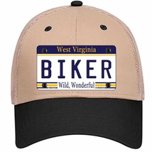 Biker West Virginia Novelty Khaki Mesh License Plate Hat - £22.12 GBP