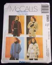 McCall&#39;s Polar gear Pattern 2963 Misses Unlined Jackets Size Y Sml Med Lge - £5.11 GBP