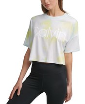 Calvin Klein Womens Performance Cropped Tie-Dyed T-Shirt Size Medium - $35.56
