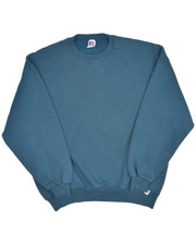 Vintage Russell Athletic Sweatshirt Blank Mens XL Blue Crewneck Made in USA - $33.80