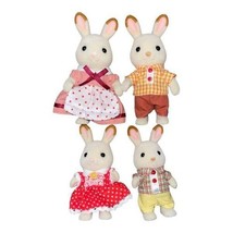 4 Calico Critters Hopscotch Rabbit Family Mother Heidi father Harlin Bel... - $19.77