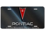 Pontiac Logo Inspired Art on Carbon FLAT Aluminum Novelty Auto License T... - £14.34 GBP