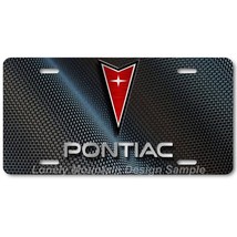 Pontiac Logo Inspired Art on Carbon FLAT Aluminum Novelty Auto License T... - $17.99