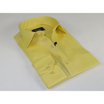 Men 100% Cotton Oxford Shirt Manschett by Quesste Turkey Slim Fit 4029-11 Yellow image 6