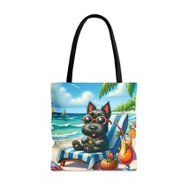 Tote Bag, Dog on Beach, Scottish Terrier, Tote bag, 3 Sizes Available, awd-1243 - £22.12 GBP+