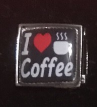 I Red Heart Love Coffee Wholesale Italian Charm Enamel Link 9MM K15 - £12.01 GBP