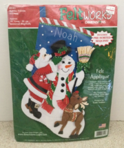 Feltworks Applique Christmas Stocking Kit  #8141 DIMENSIONS 18&quot; Snowman ... - $19.79