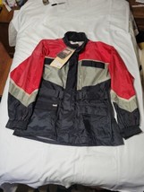 Men&#39;s XL Tour Master Elite Motorcycle Red Rain Suit Gear Jacket HAS FADING - £38.99 GBP