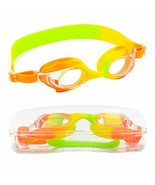 Kids Tropical Colors Swim Goggles and Case - £5.91 GBP