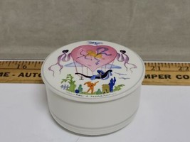 Villeroy &amp; Boch Le Ballon Trinket Box cupid heart balloon ceramic round  - £11.62 GBP