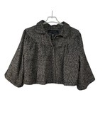 Apostrophe Womens Herringbone Cropped Jacket XL - Wool Blend Black &amp; White - $39.59