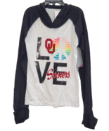 Soffe Women&#39;s Oklahoma Sooners No Sweat Colorblock Hoodie-Black/White, S... - $20.93 CAD