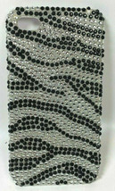 TRUE Snap-On Case for iPhone 4/4S - Black/White Wave Swirl Sparkle - £6.19 GBP