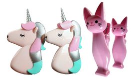 C&amp;H Solutions 2 Set (4 Ct) Pink Cat/Pink Unicorn Beach Towel Clips Jumbo... - $238.95 MXN