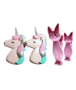 C&amp;H Solutions 2 Set (4 Ct) Pink Cat/Pink Unicorn Beach Towel Clips Jumbo... - $234.83 MXN