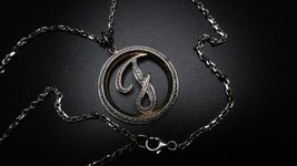 Vintage Stylish Sterling Silver &quot;T&quot; Initial Pendant Necklace 16&quot; NB5 - $29.70