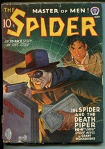 Spider-5/1942-Popular- pulp-Death Piper-Rafael DeSoto cover-classic-FN- - £188.03 GBP