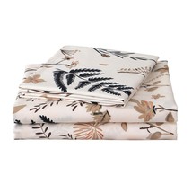 Floral Printed Sheet Set Queen, Soft Microfiber Botanical Bed Sheets 15&quot; Extra D - £33.80 GBP
