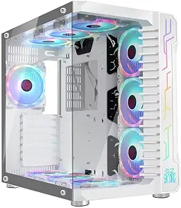Gaming Pc Case Airflow,Computer Game Mid Tower 3.0 Usb,Tempered Glass Pa... - £217.12 GBP