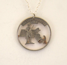Massachusetts, Cut-Out Coin Jewelry, Necklace/Pendant - £16.91 GBP