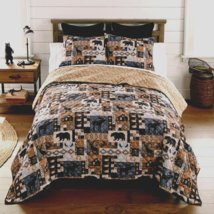 Lodge Queen Quilt with Shams - Reversible - £59.25 GBP