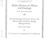 Geology of Certain Areas in Mineral Hill and Warm Springs Mining Distric... - £17.60 GBP