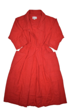 Vintage Act 1 Dress Womens M Red Fit &amp; Flare Midi Prarie Cottage Collare... - £30.01 GBP