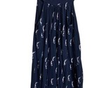 Home Made   Long Dress Girls Large Navy Blue and White Penguin Tiered - $8.11