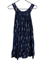 Home Made   Long Dress Girls Large Navy Blue and White Penguin Tiered - £6.35 GBP